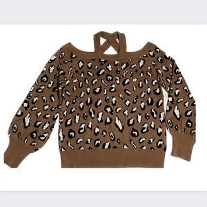 Brand New!  Leopard print (Entro Brand) sweater!